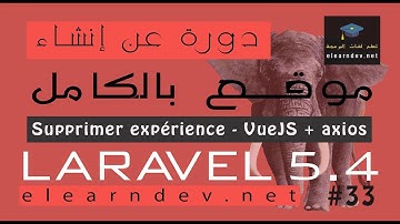 Laravel 5.4 | supprimer une experience | axios et vuejs 2 | mohamed idbrahim