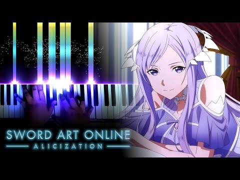 Sword Art Online Alicization Episode 19 Ed Ending 3 Niji No Kanata Ni Reona Piano Youtube