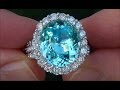 GIA Certified VVS Natural UNHEATED Paraiba Tourmaline Diamond PLATINUM Estate Ring - A141616