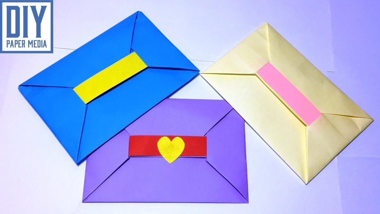 How To Make Envelope With Paper Diy Easy Origami Envelope Tutorial