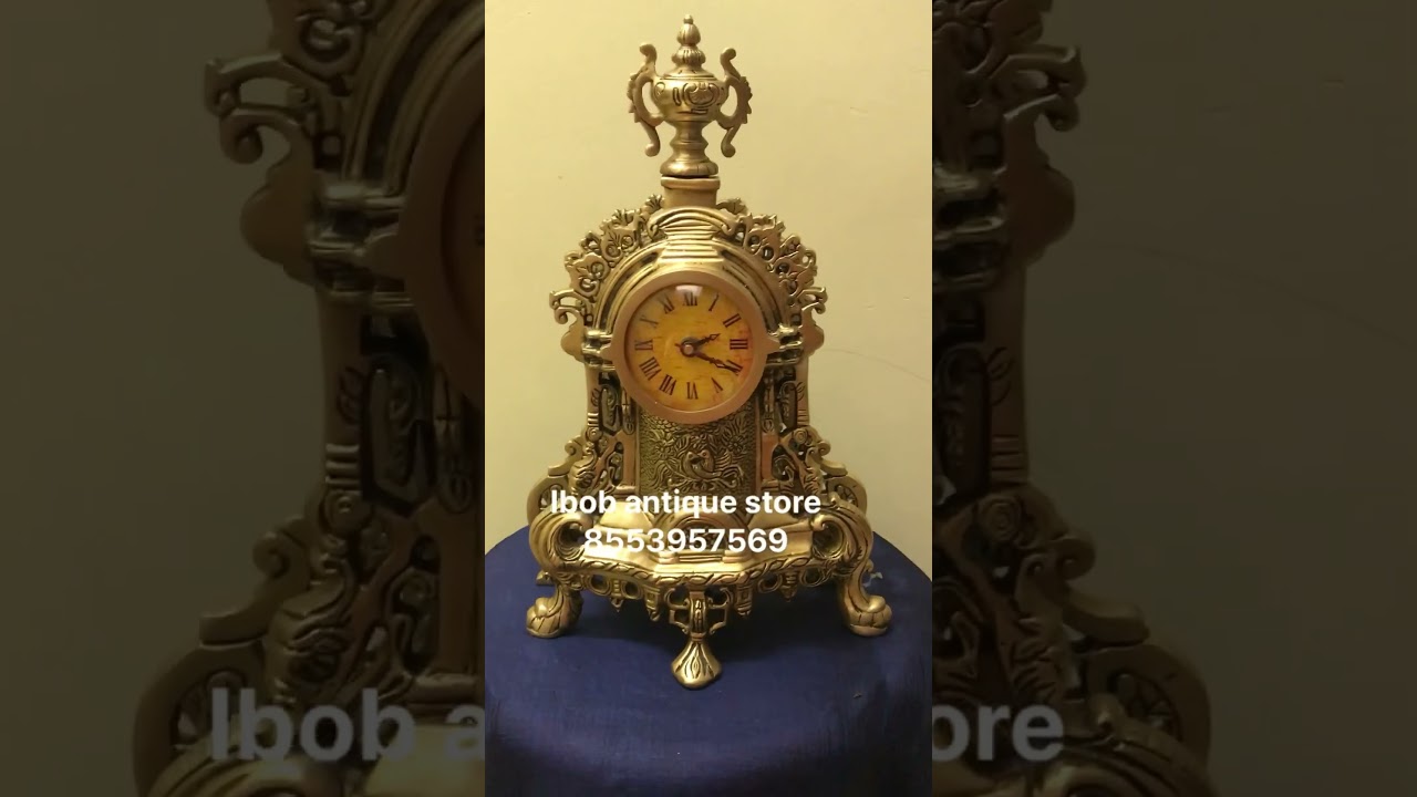 Pure brass rare customised clock available only at Ibob antique store 