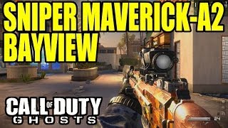 COD GHOSTS: MAVERICK-A2 Sniper on BAYVIEW Map | Onslaught DLC Gameplay