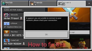 Unable to connect to the network.Please check your connection/easy fix