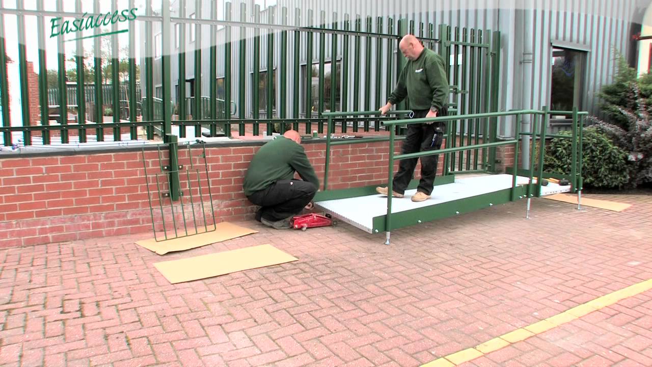 Metal Modular Wheelchair Access Ramp By Easiaccess - YouTube