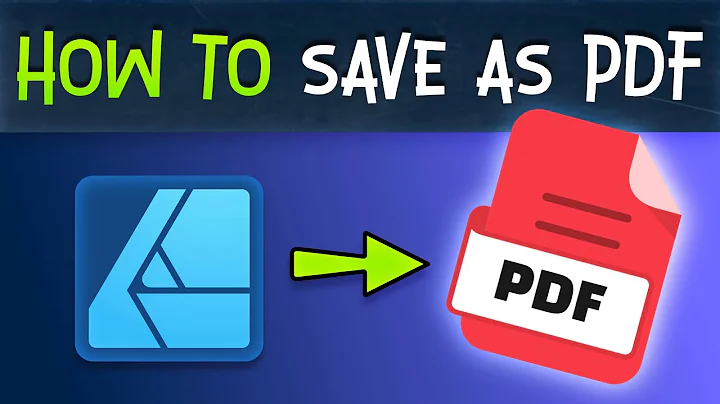 Affinity Designer How to Save as PDF