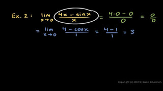Calculus 6.08c - L'Hopital's Rule, Examples 2 - 3
