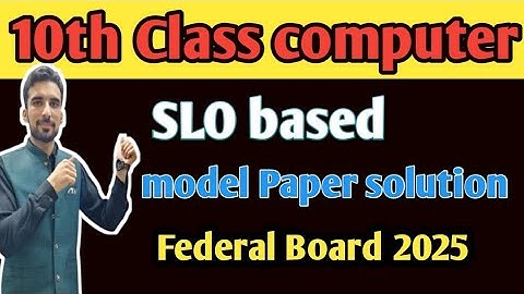 computer PBA model paper solution 10th class fbise 2025 | federal board computer PBA class 10 2025