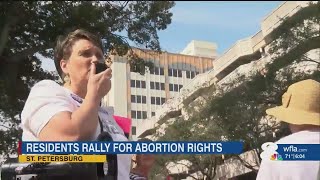 Hundreds gather for pro-life and pro-choice rallies in St. Pete