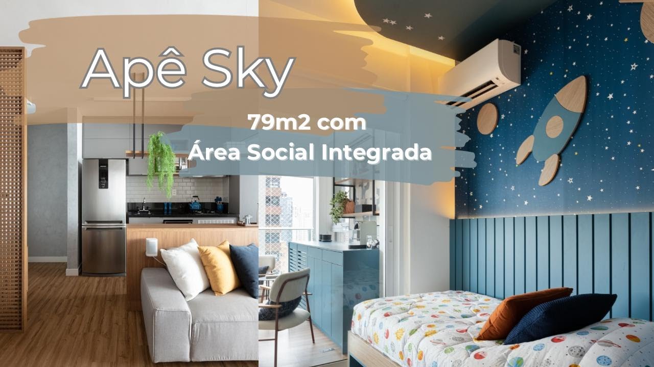 Apê Sky - Tour em 79m2 com ambientes integrados, mas uma reforma parcial!