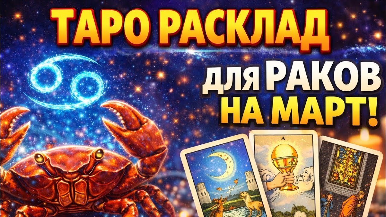 РАК - ТАРО ПРОГНОЗ НА МАРТ 2026 ГОДА! РАКИ - ЭТОТ МАРТ ПЕРЕВЕРНЁТ ВСЁ!