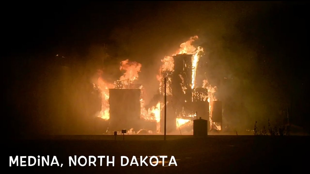 Medina North Dakota Grain Elevator Fire