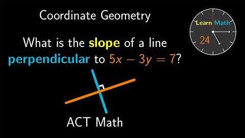 ACT Math - Slope of Perpendicular Lines - Coordinate Geometry 📐