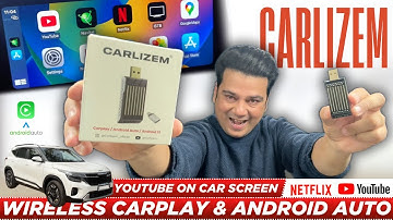 ✅ Android Auto & Apple Carplay Adapter | Carlizem 3 in 1 Wired to Wireless Car Receiver with Youtube