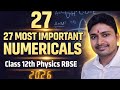 Most important numericals of physics rbse 2026 | Final revision before exam #rbseclass12physics