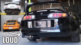 Toyota Supra Exhaust Install! (HKS Hi-Power)