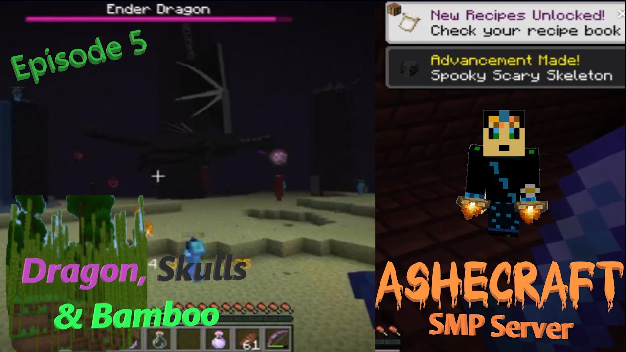 Dragon, Skulls & Bamboo {AsheCraft SMP Episode 5} Java 1.15.2