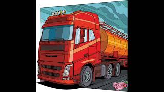 Mewarnai gambar Truk tangki #shorts #trukoleng #trukmania #truck #mewarnai #happycolor