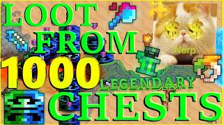 Loot From 1000 LEGENDARY CHESTS in Pixel Quest