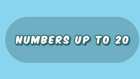 Numbers up to 20 | Class 1 | Living Maths | Full Animation |