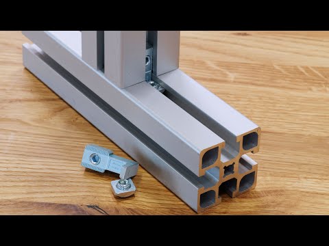 Video: Profilverbinder: Verbindung Eines Aluminiumprofils Untereinander, 60x27 Und Andere, Eckverbinder Ein- Und Zweigeschossig