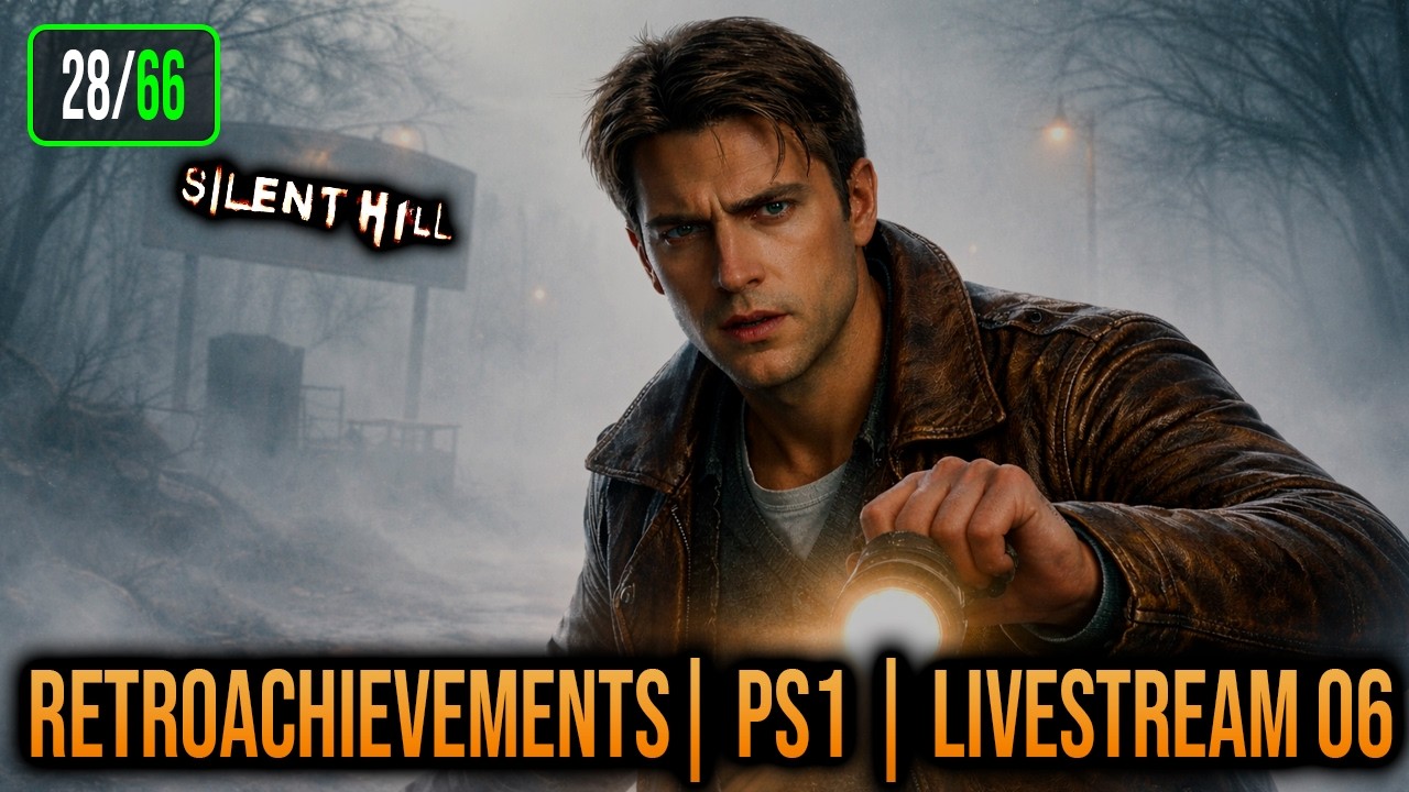 🔴[LIVE - HORIZONTAL] JOGOS CLÁSSICOS PS1 - SILENT HILL - RETROACHIEVEMENTS - EP06