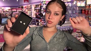Roleplay ASMR | Latina baddie pierces your ears! 💜