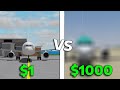I Tested $1 VS $1000 Roblox flight sims!