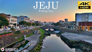 Jeju Island Walking Tour | Evening walk around  Dongmun Market | South Korea🇰🇷 | 4K HDR