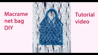 Famous Macrame net bag TIMELAPSE tutorial. Wealth