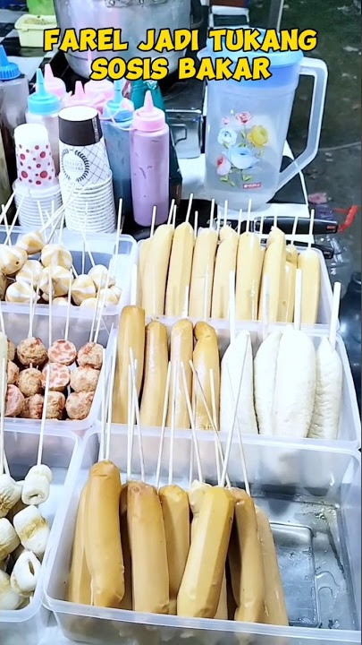 FAREL JADI TUKANG SOSIS BAKAR#eskrim #farelprayoga #shorts