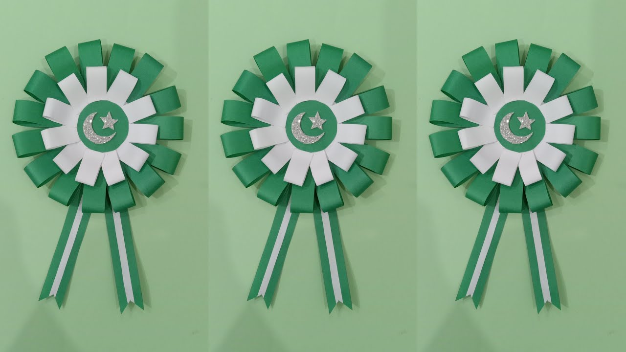 independence day badge/14 August /badge making/ defence day/14 August craft ideas/republic day badge