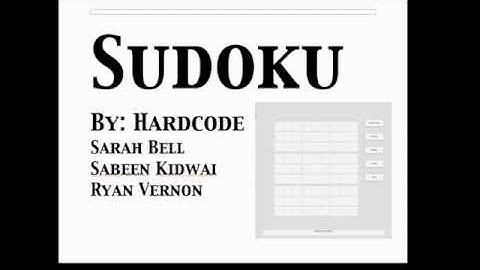 Eng 6 Final Project - Sudoku Player