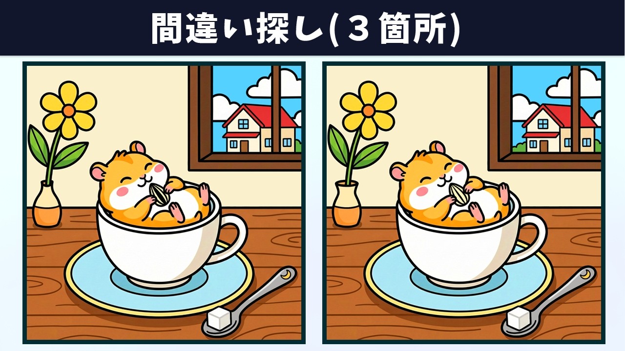 Найдите 3 отличия | Иллюстрация Версия #2166