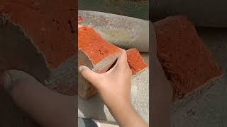 Broke red brick  #shorts #asmr #purecement #satisfyingvideo #oddlysatisfying