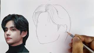 BTS outline drawing || BTS drawing