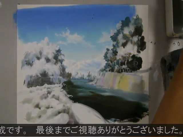 アニメ背景の描き方講座 アナログ編 6 雪化粧 ポスターカラー制作 Japanese Background Animation How To Youtube