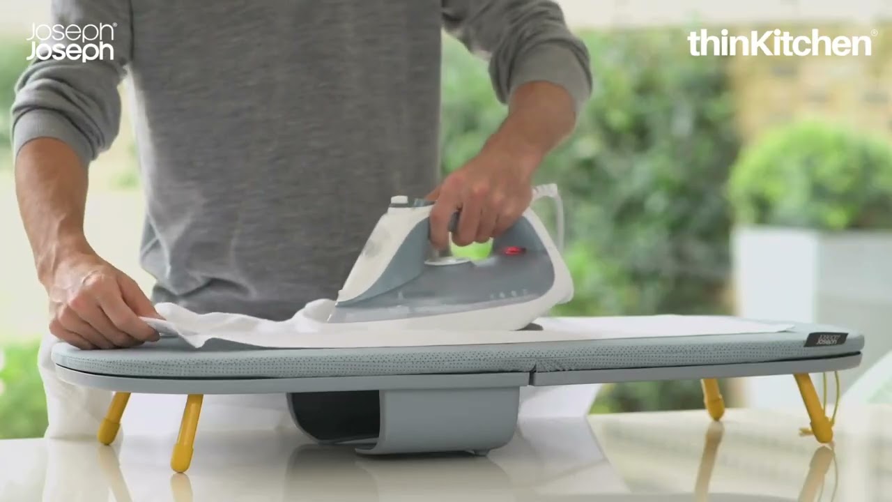 Compact Folding Tabletop Ironing Board with Iron Holder & DripLock