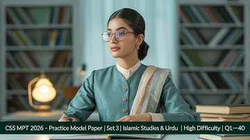 CSS MPT 2026 – Practice Model Paper | Set 3 | Islamic Studies & Urdu | High Difficulty | Q1–40