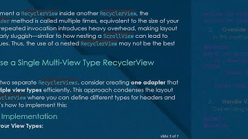 How to Avoid Slow RecyclerView Inflation when Using Nested RecyclerViews in Android
