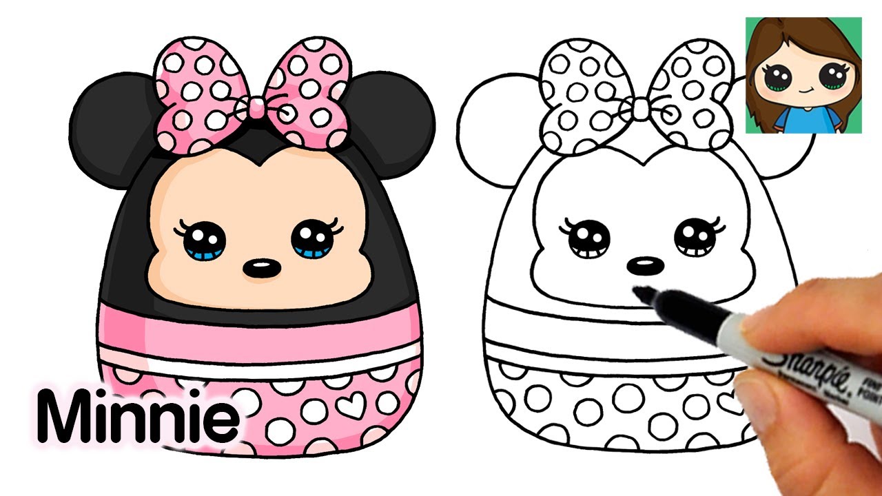 How To Draw Minnie Mouse Easy Squishmallows Youtube