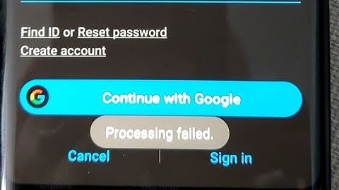 Fix samsung account processing failed problem | samsung account processing failed error