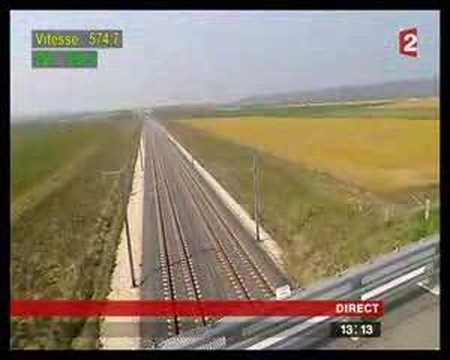574,8km/h !!! TGV new World speed record (357.16 mph)