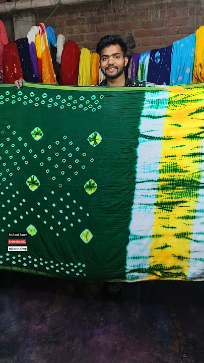 Bhagalpuri Silk Shibori Saree #साड़ी #batik #bagruprint #dupatta #saree #viralshorts