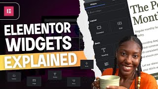 How to use the Elementor Widgets Pt. 1