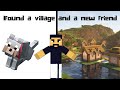 I found a village and a new friend   Minecraft kerala:Nattile Jeevitham survival series