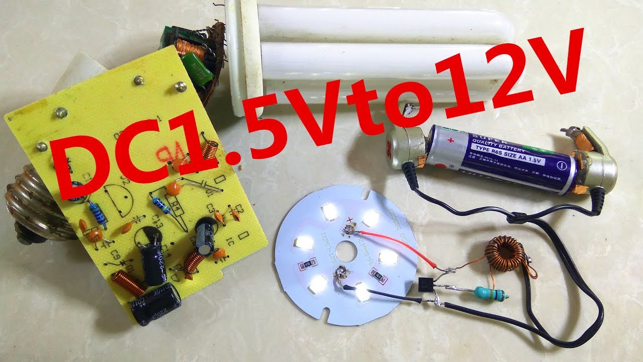 How To Make 1 5v To 12v Led Panel Inverter