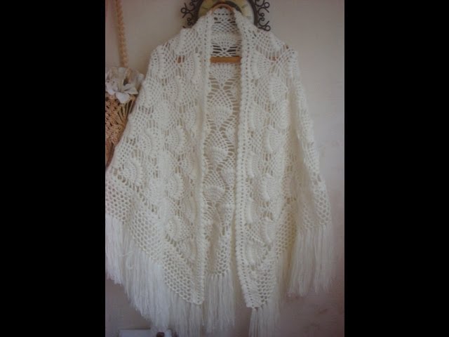 Узор для шали - начинаем вязать с нижнего угла.