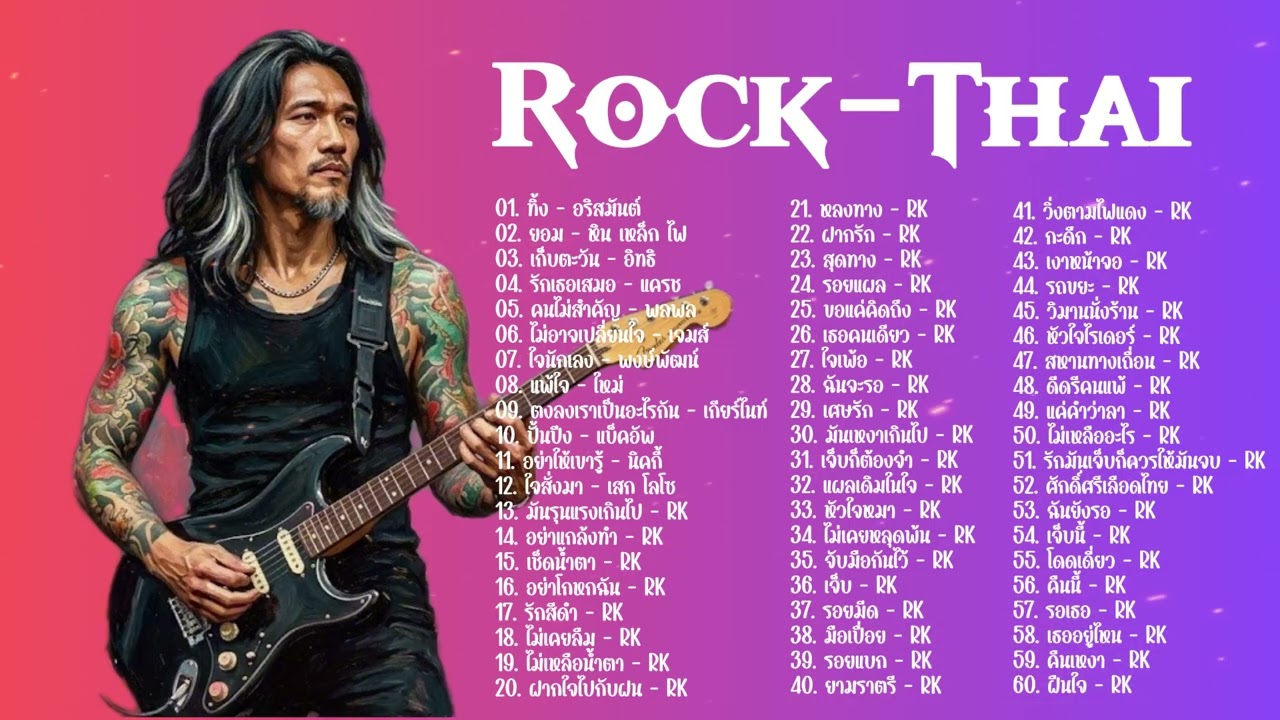 รวมเพลง Rock ฟังต่อเนื่อง 7 ชั่วโมง (RK) Studio Official คัดมาเพื่อคุณ ห้ามพลาด!