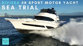 Sea Trial with Fuel Flow  Riviera 58 Sports Motor Yacht
