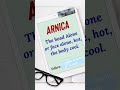 Arnica medicine homoeopathy shorts youtubeshorts
